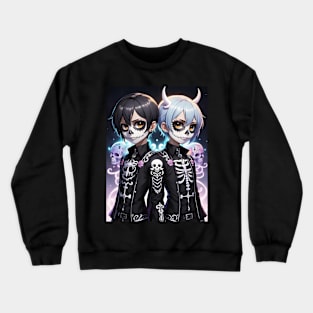 Couples Dia De Los Muertos 0044 Crewneck Sweatshirt